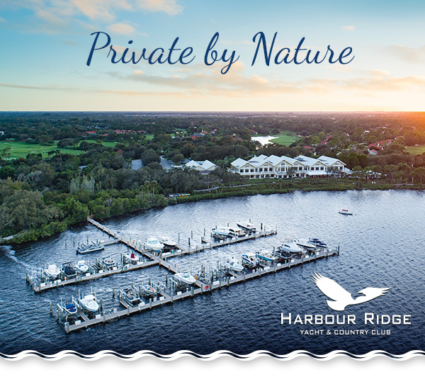 Private by Nature. Sunset view of the Harbour Ridge Marina