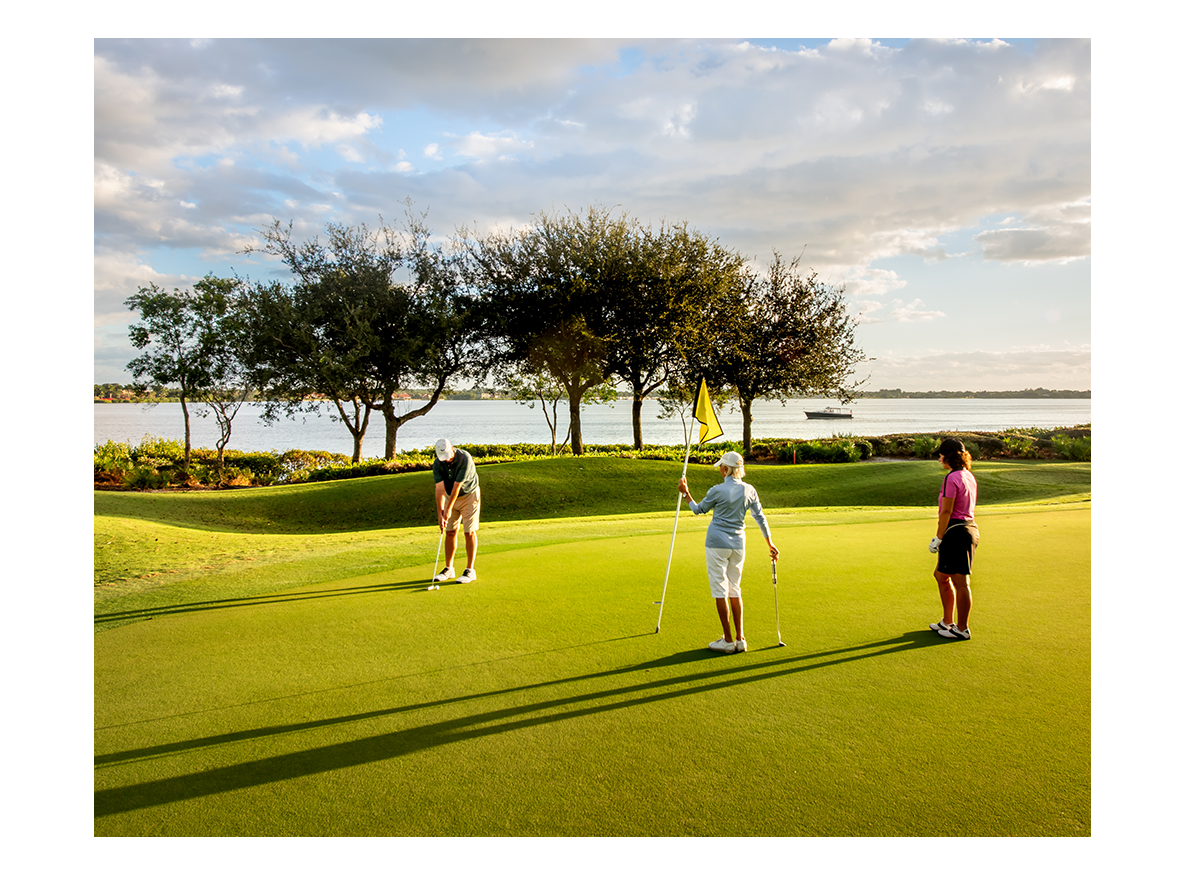 Beautiful Golf Course at Sunset