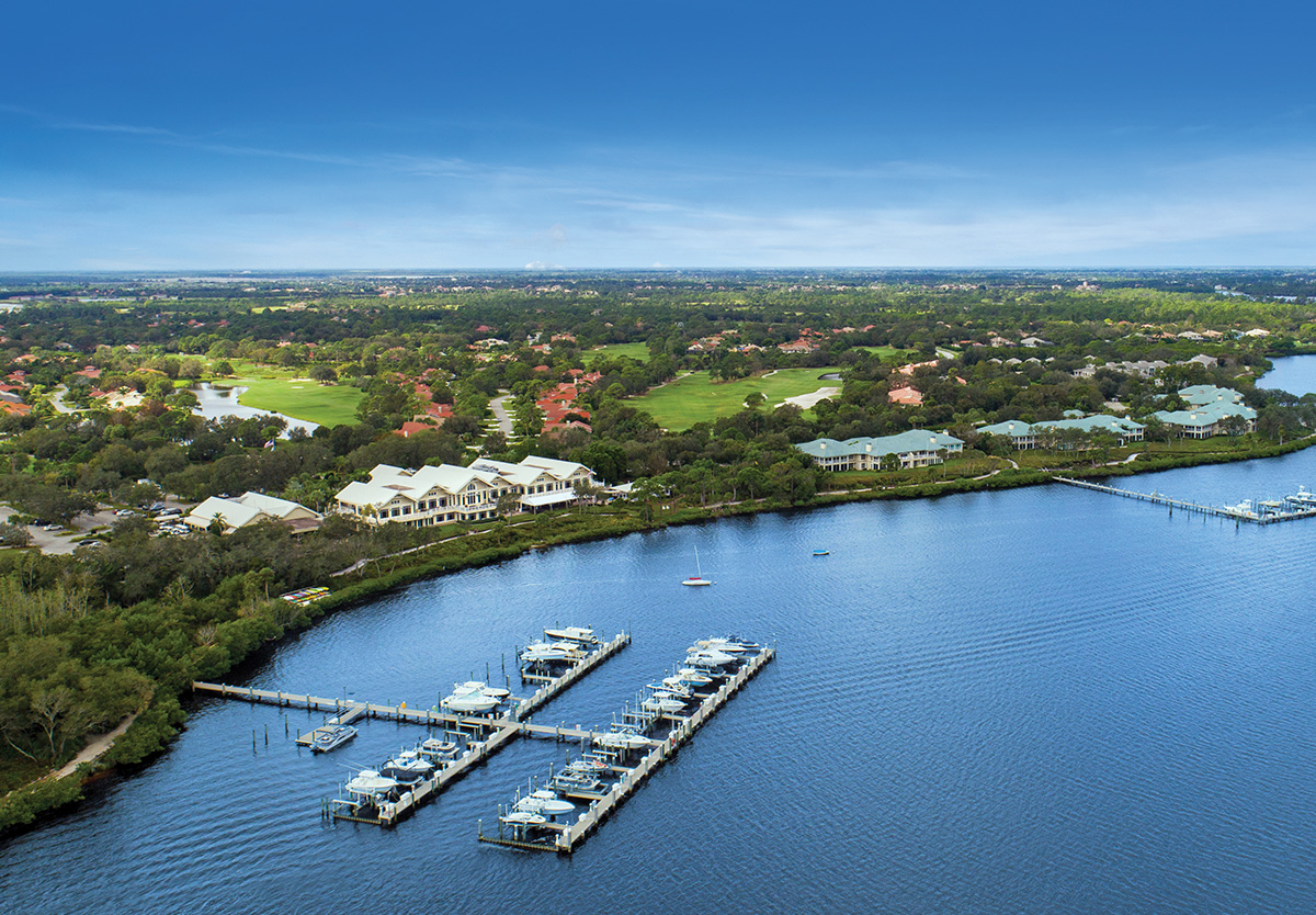 Aerial of the marina