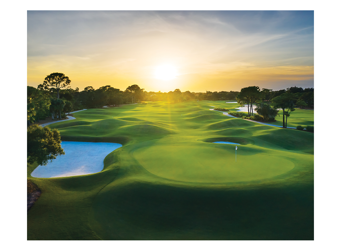 Beautiful Golf Course at Sunset