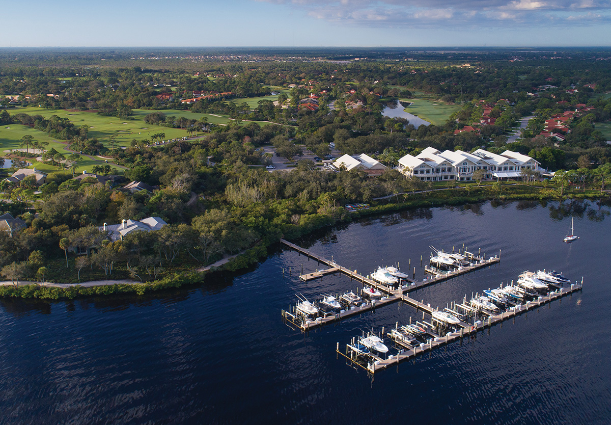 Aerial of the marina
